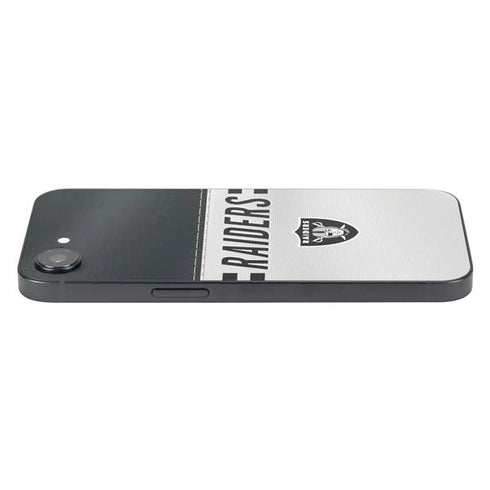 NFL Las Vegas Raiders White Striped iPhone 16e Skin